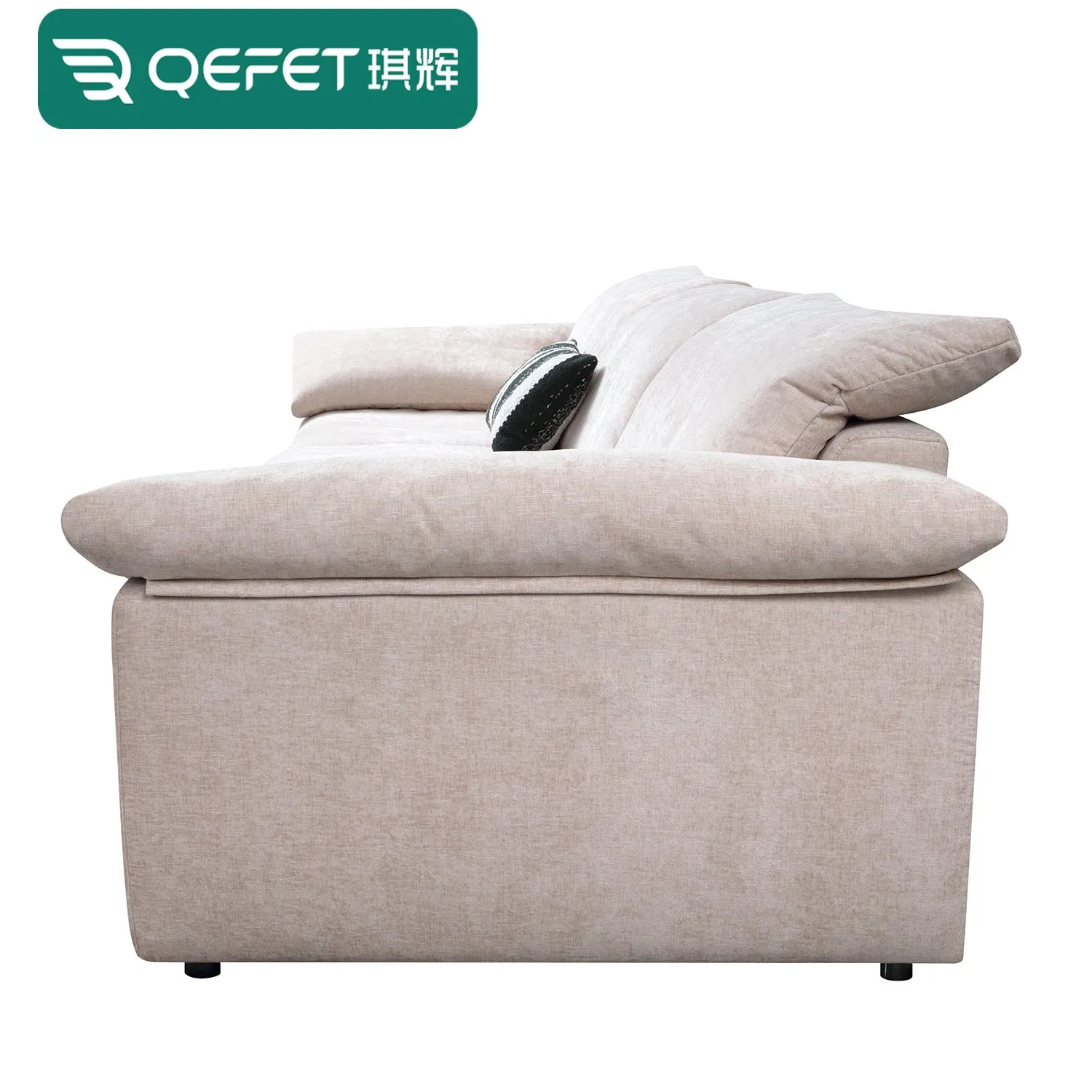 Conjunto de Sofá de Lazer para Sala de Estar da Fábrica de Móveis de Foshan, Sofá Cama com Estrutura de Madeira Sólida, Recheio de Espuma, Pluma de Látex e Partículas, Tecido de Veludo Chenille e Algodão