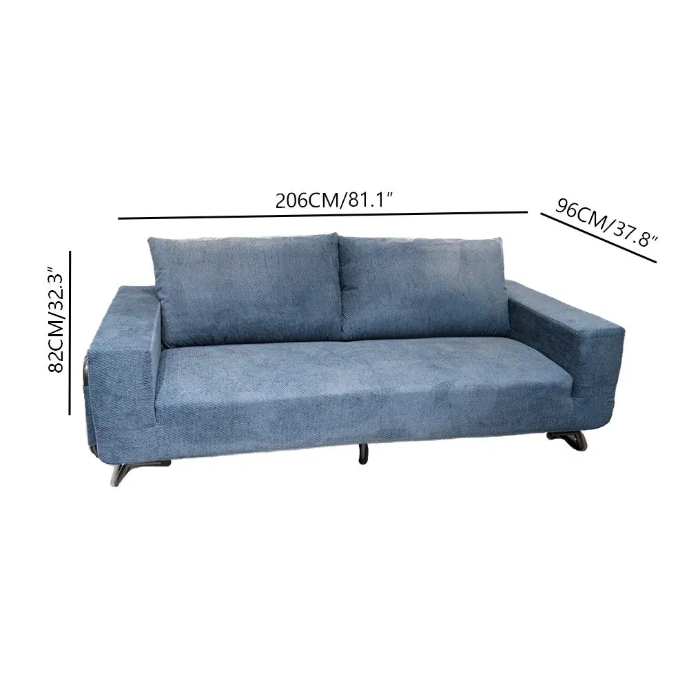 Conjunto de Sofá Modular Comprimido a Vácuo para Sala de Estar em Espuma Pura com Pernas de Metal