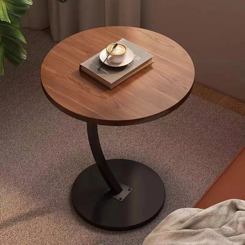 Mesa de Café Redonda Simples para Quarto, Mesa de Cabeceira Pequena de Alta Beleza