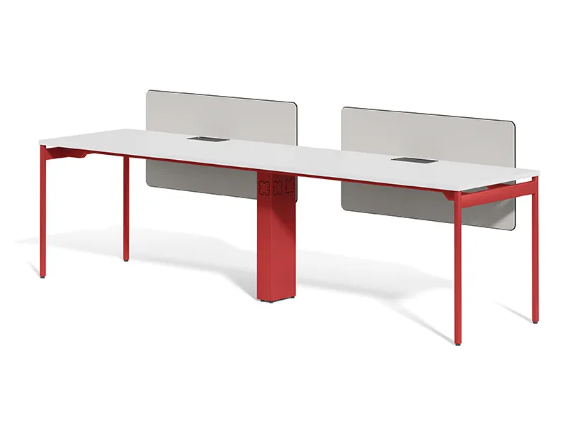 Móvel de Escritório Moderno Mesa de Computador em Painel de Partículas 4 Mesa de Escritório para 4 Estação de Trabalho