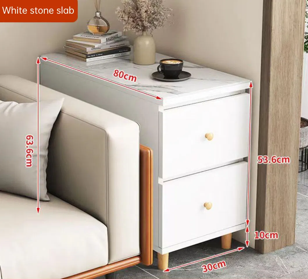 Venda Quente Novo Design Mesa de Cabeceira de Grande Capacidade em Painel de Densidade com Figura Slim