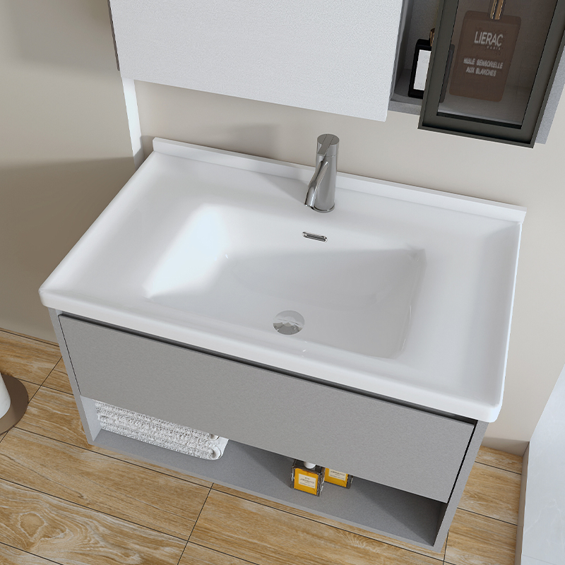 800mm Móvel de Banheiro de Luxo com Uma Pia, Armário de Armazenamento, Móveis de Banheiro em PVC, Pia de Banheiro 2420