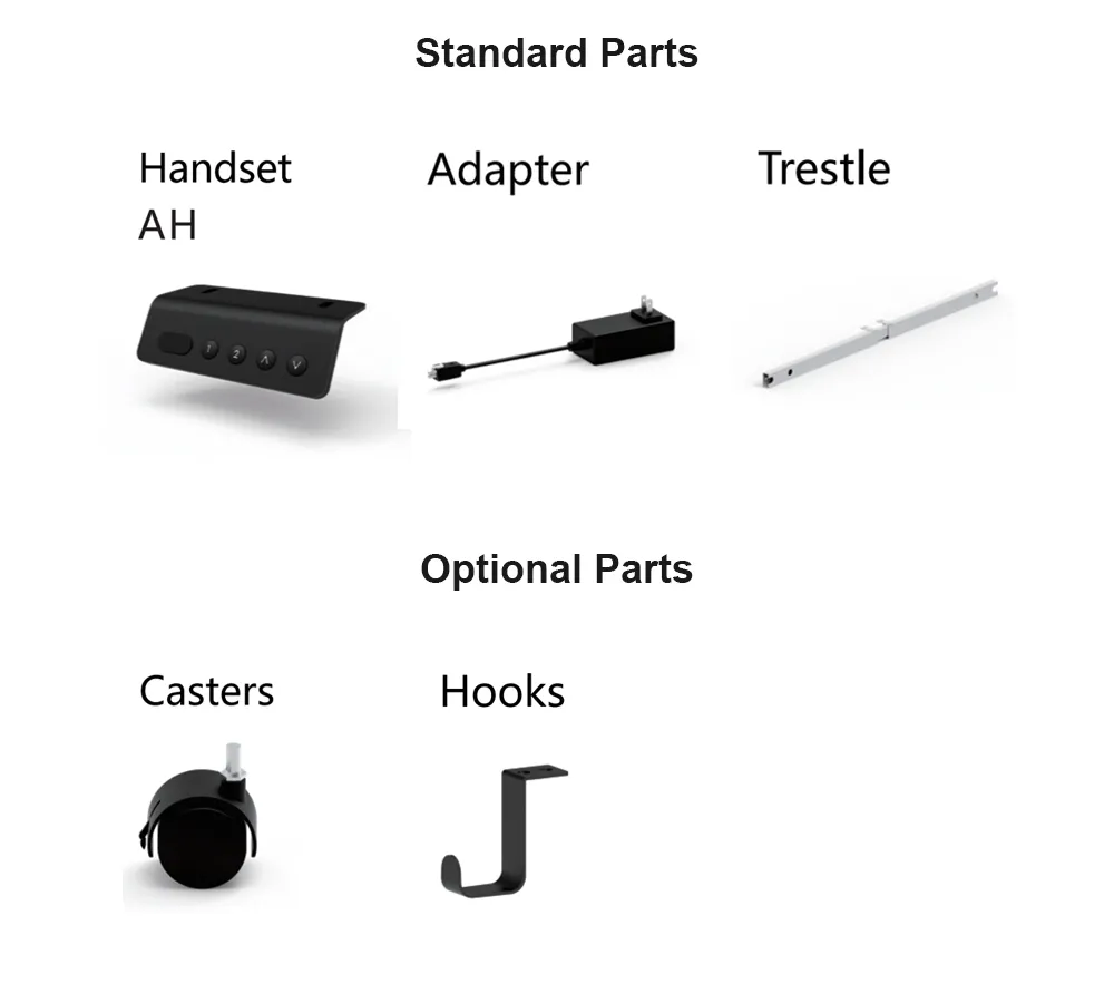 Estrutura de Mesa de Escritório Ergonômica de Atacado com Ajuste Elétrico para Mesa de Computador