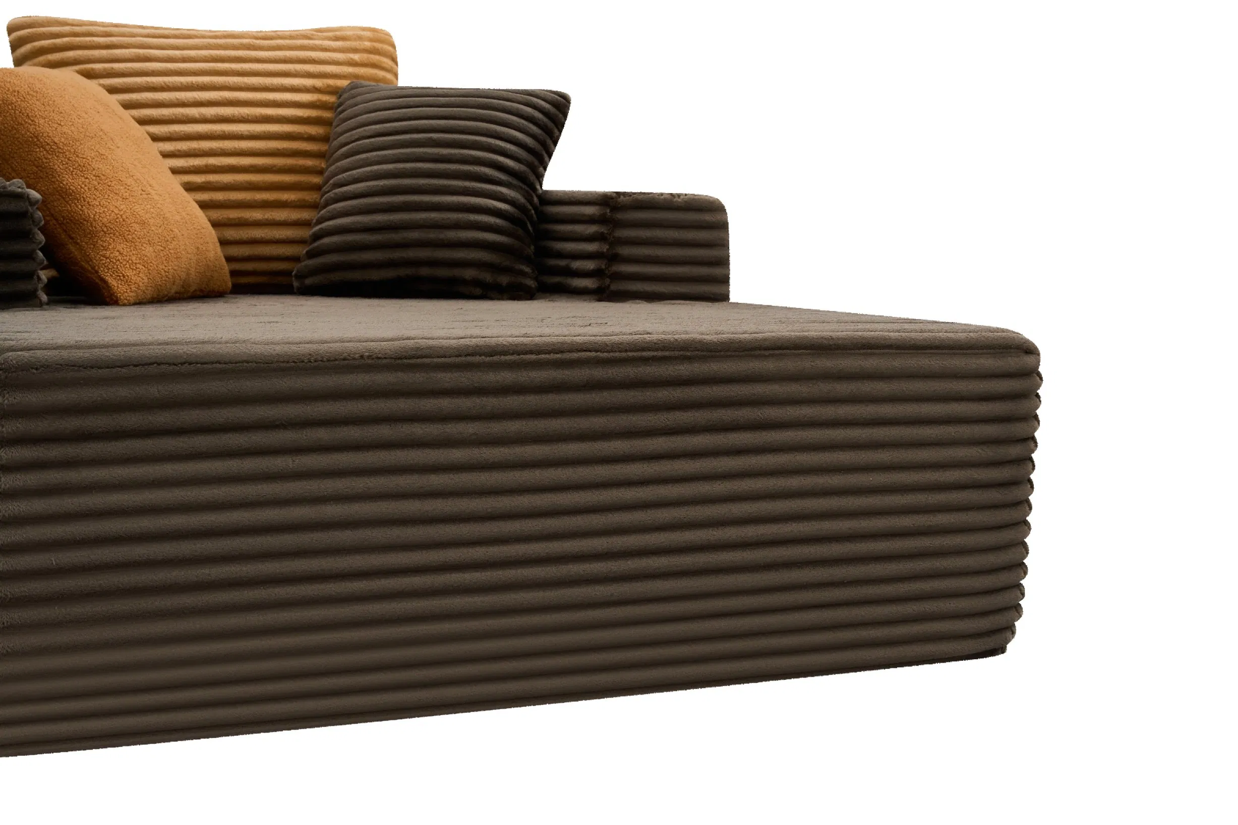 Sofá-cama de corduroy comprimido, sofá sleeper de assento profundo sem montagem, amigável para pets