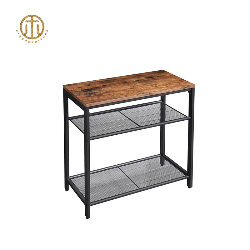 Mesa de cabeceira multifuncional de metal moderna, mesa lateral móvel para sofá