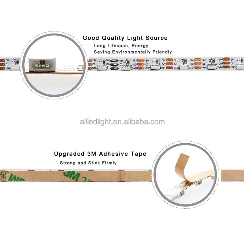 5mm Dc5v 100leds_m Side View Addressable 4020 Ws2812 Rgb Addressable Pixel Led Side Emitting Strip