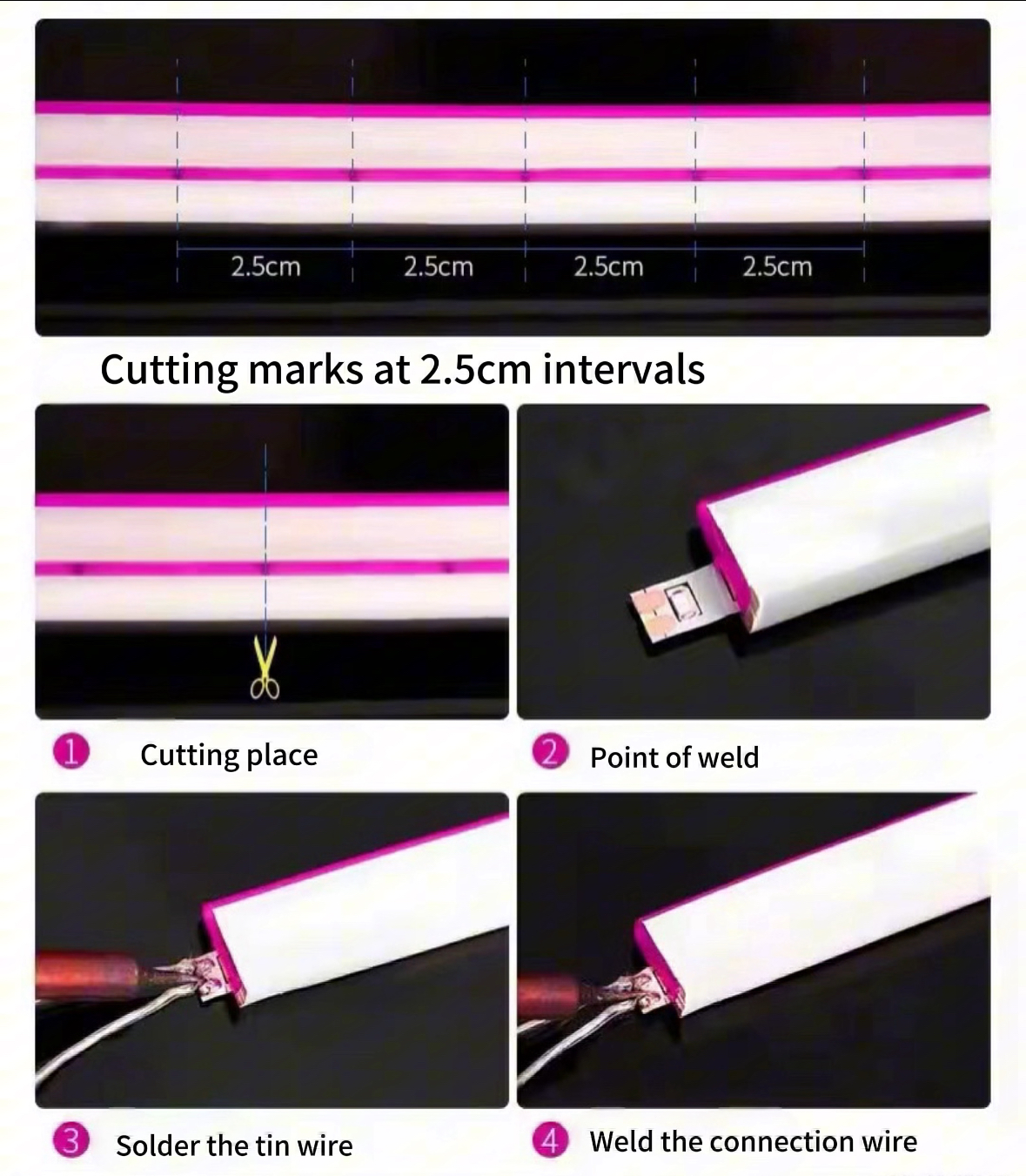 Cuttable flex strip