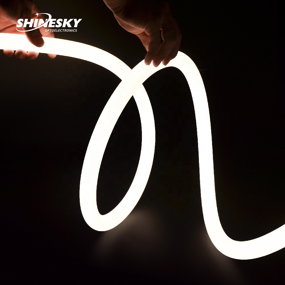 Shinesky CE/RoHS/UL 360 Degree Neon Flex Strip Light R25 Round LED 360 Neon Tube Light LED Neon Rope Lights