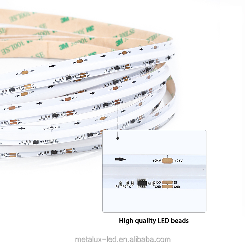 Party Music Sync Addressable COB LED Strip 720LEDs 12V 10w RGB 180&deg; Beam IP33 for Dance Floor and Ceiling Disco Effect Lighting