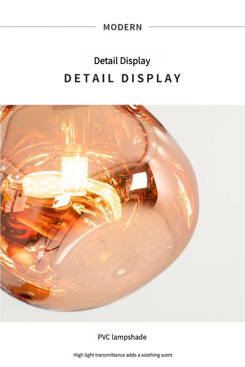 Acrylic Blue Lava Pendant Light Art Decor Nordic Modern Creative Golden Hanging Pink Glitter Lava Pendant Lamp (ZY-RD8029)