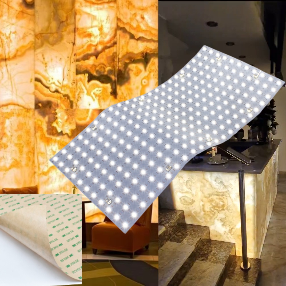 Flexible LED Sheets 490*245mm DC24V 242LEDs 28W 480*240mm LED Panel Sheet Lights for Kitchen Marble Countertop Backlight