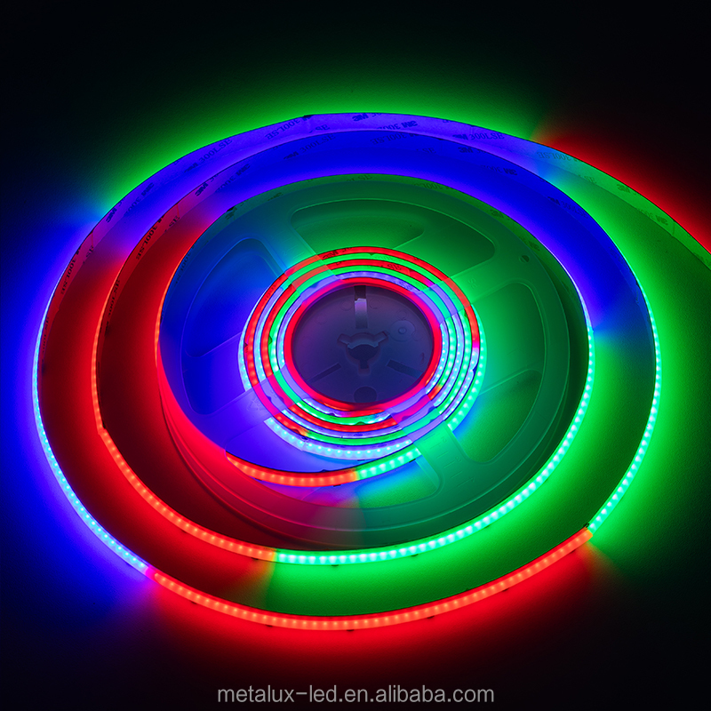 Party Music Sync Addressable COB LED Strip 720LEDs 12V 10w RGB 180&deg; Beam IP33 for Dance Floor and Ceiling Disco Effect Lighting