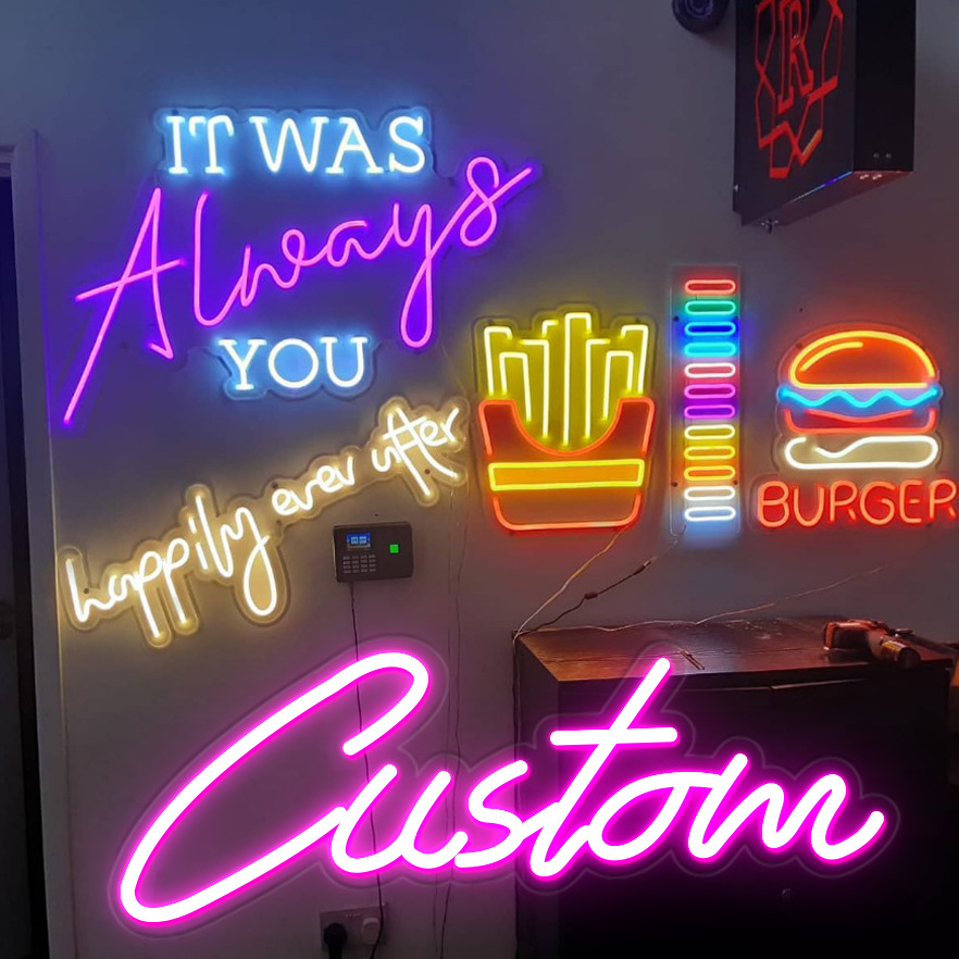 Custom Led Advertising Open Neon Sign Custom Flex Diy Neon Light Signs Custom Neon Sign for Wedding Bar