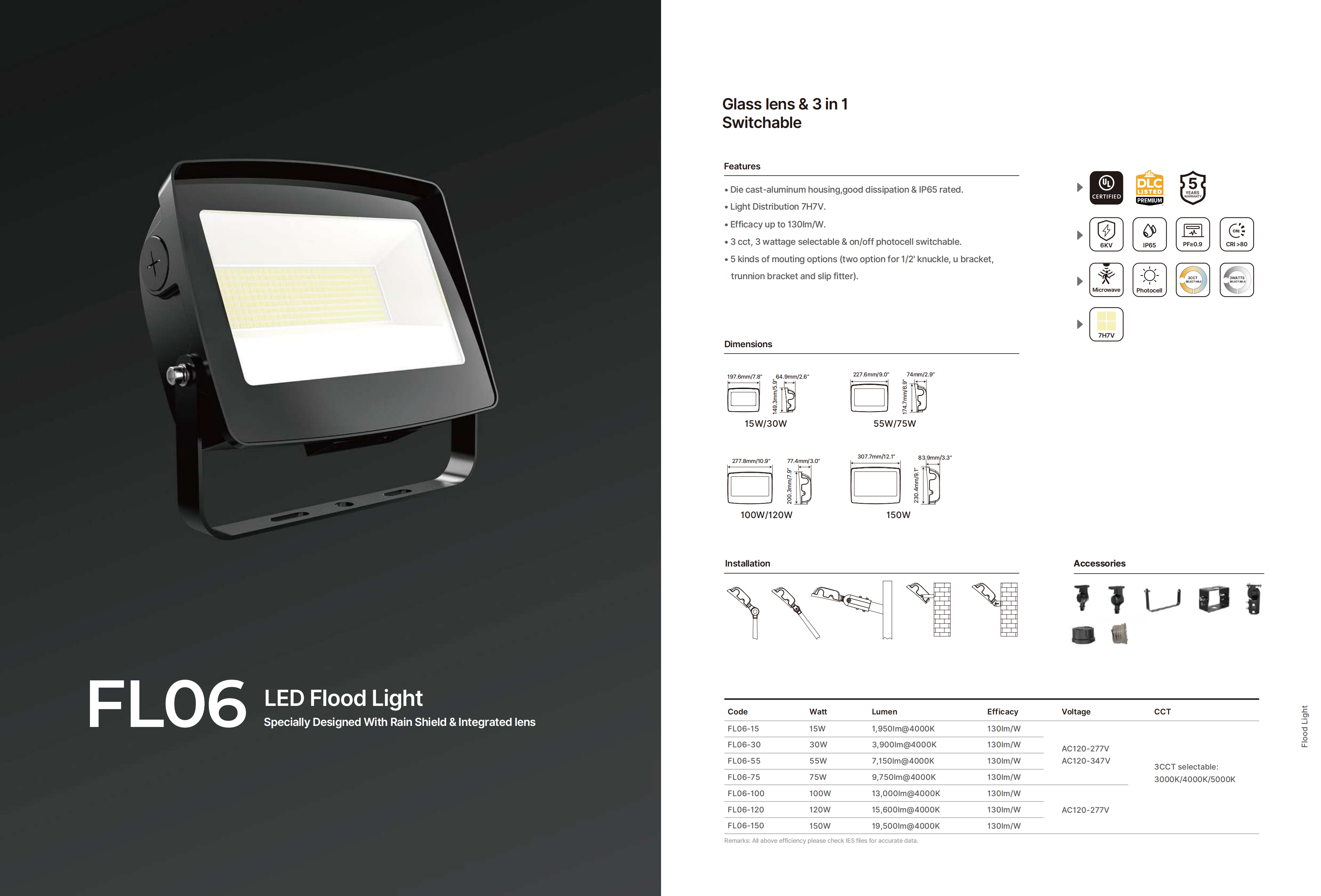 Outdoor Waterproof Led Flood Light Lamp 100w 200w 300w Energy Saving Use for Roadside Garden Courtyard