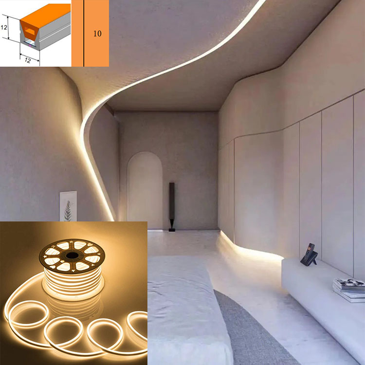220V IP67 Rated Indoor/Outdoor LED Flex Neon Tube 1212 Waterproof Strip Light for Landscape Application