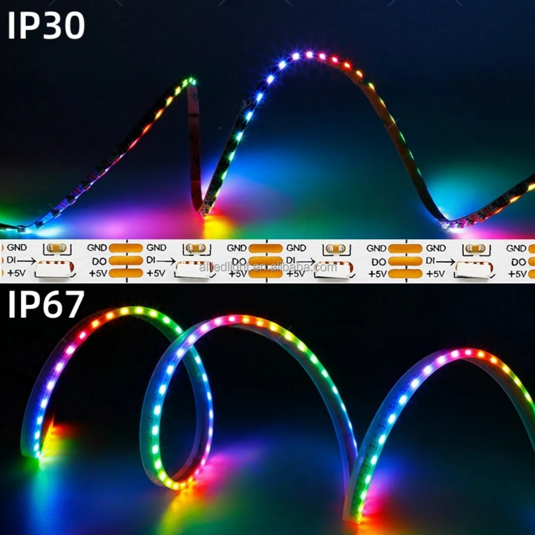 5mm Dc5v 100leds_m Side View Addressable 4020 Ws2812 Rgb Addressable Pixel Led Side Emitting Strip