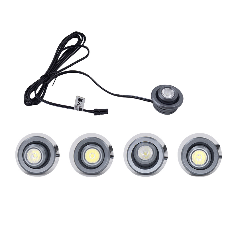 Mini Modern Recessed Spotlight LED under Cabinet Light for Kitchen Jewelry Display Cabinet Eyeball Style
