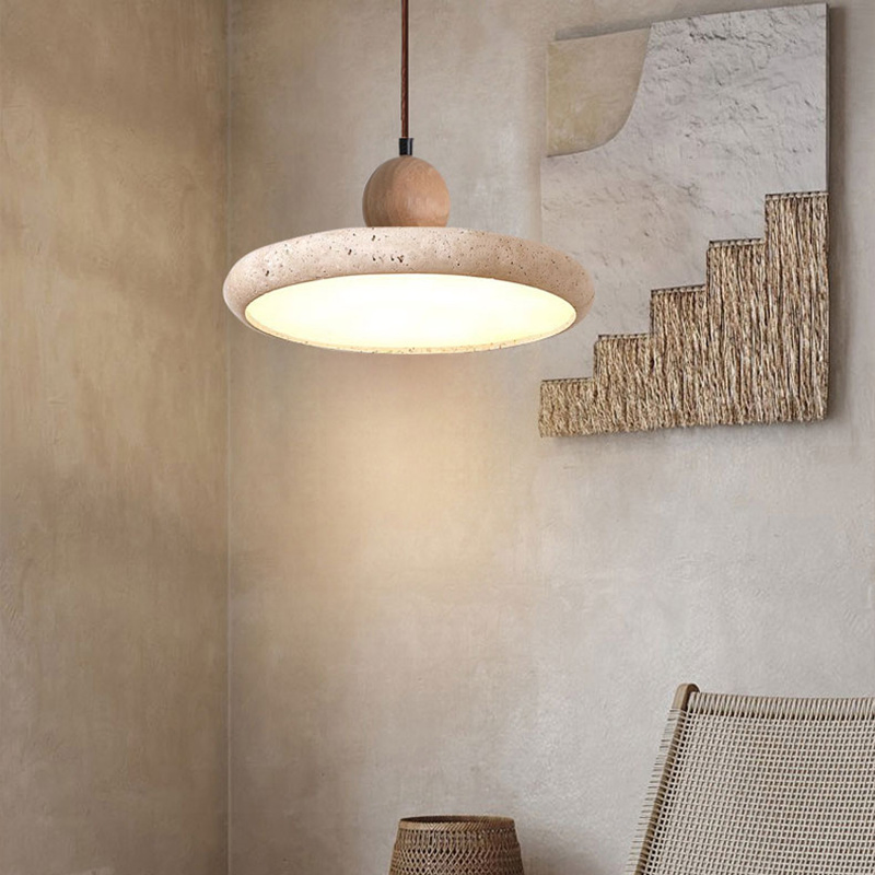 New Design Home Decoration Lighting Wabi Sabi Retro Natural Travetine Art Hanging Light for Kitchen Bedside LED Pendant Lamp (ZY-HDS003)