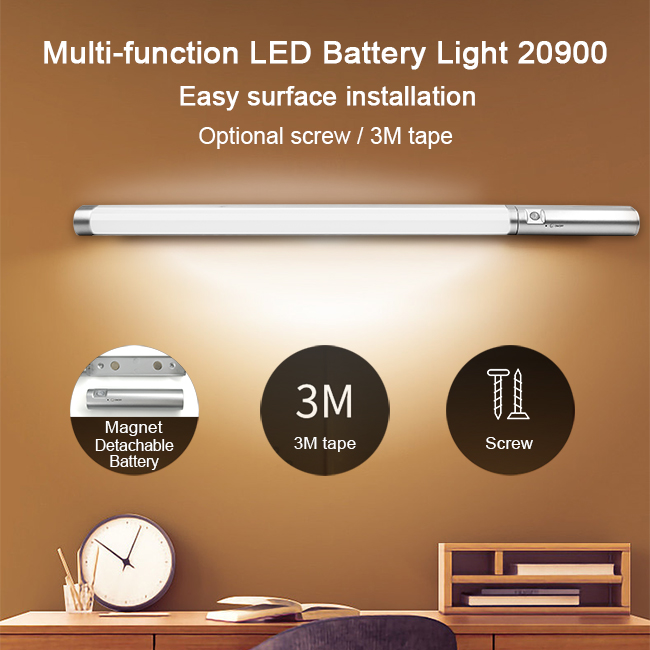 LED Under Cabinet Closet Light with Hand Sweep Stepless Dimming Pressure Switch Touch Induction Automatic Motion Sensor Detector