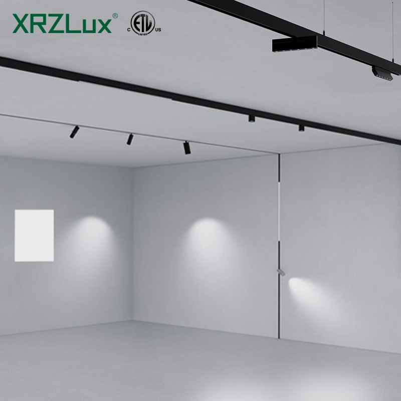 XRZLux Modern Magnetic Track Light Indoor LED Spotlight Grille Flood Lamp COB DC48V Ceiling Lighting Magnet Track Spot Light