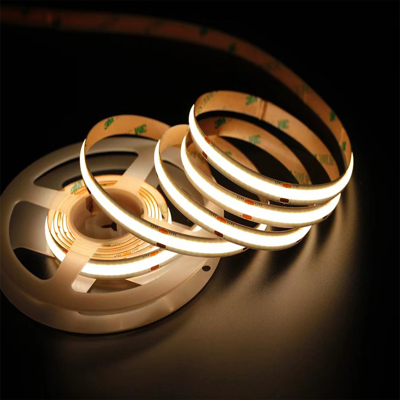DC 12V COB LED Strip 320LEDs CRI90 Warm White IP20 8mm Flexible LED Strip Light 2700K Soft Warm White