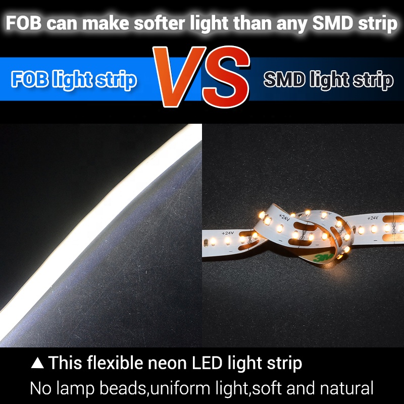 High Quality Customization COB LED Strip Light IP65 Waterproof Ultra Brightness 8W/M 50000 Hours Lifespan Flexible Outdoor