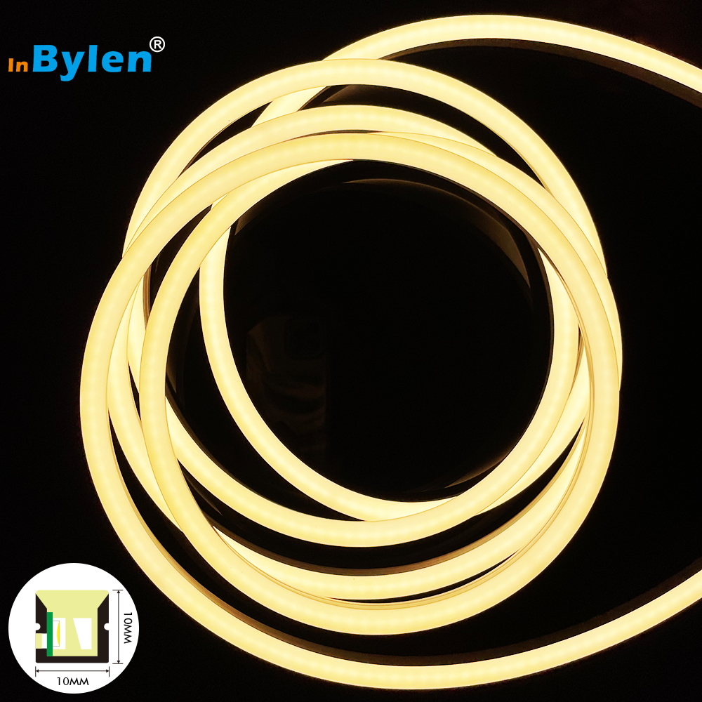 Factory Neon Led Strip 12v 24V IP67 Waterproof 2835 Silicone Neon Injection Molding Side Bend 10x10mm Led Neon Flex LED FLEX
