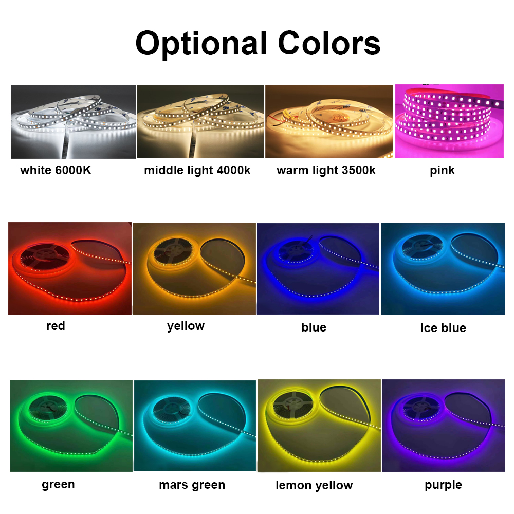 Wholesale Factory Price 120D LED Light Tape 2835 SMD 8mm 12V Flexible Residential Indoor Booth Lighting Decor IP20 Strip Light
