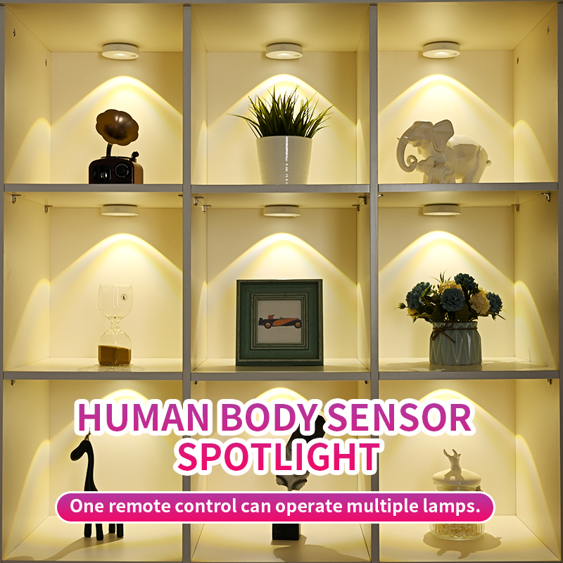 LED Rechargeable Remote-controlled Adjustable Spotlight Wine Cabinet Lamp Hill-like Atmosphere Lamp Sensor Lamp Night Light