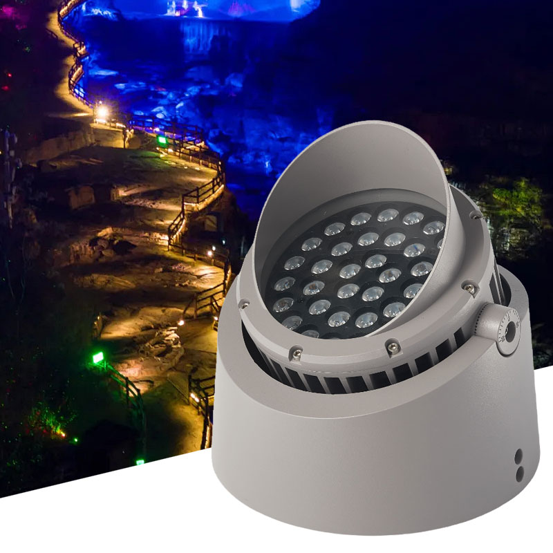 2025 High Power 36W LED Flood Light New Outdoor Warm White Cool White 6000K IP66 Round Embedded Tree Landscape Lighting