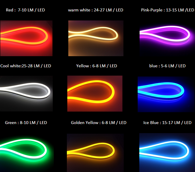 LED Neon Flex Colors
