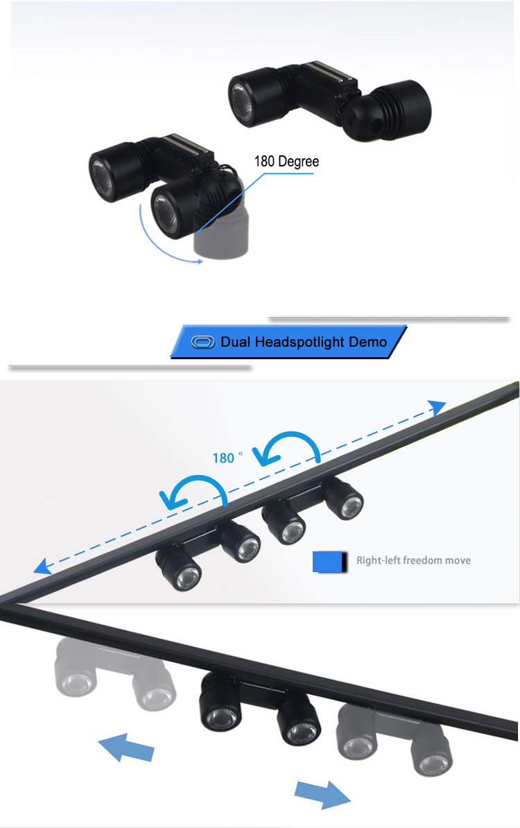 LED Magnetic Track Lighting 2W Track Rail Lights