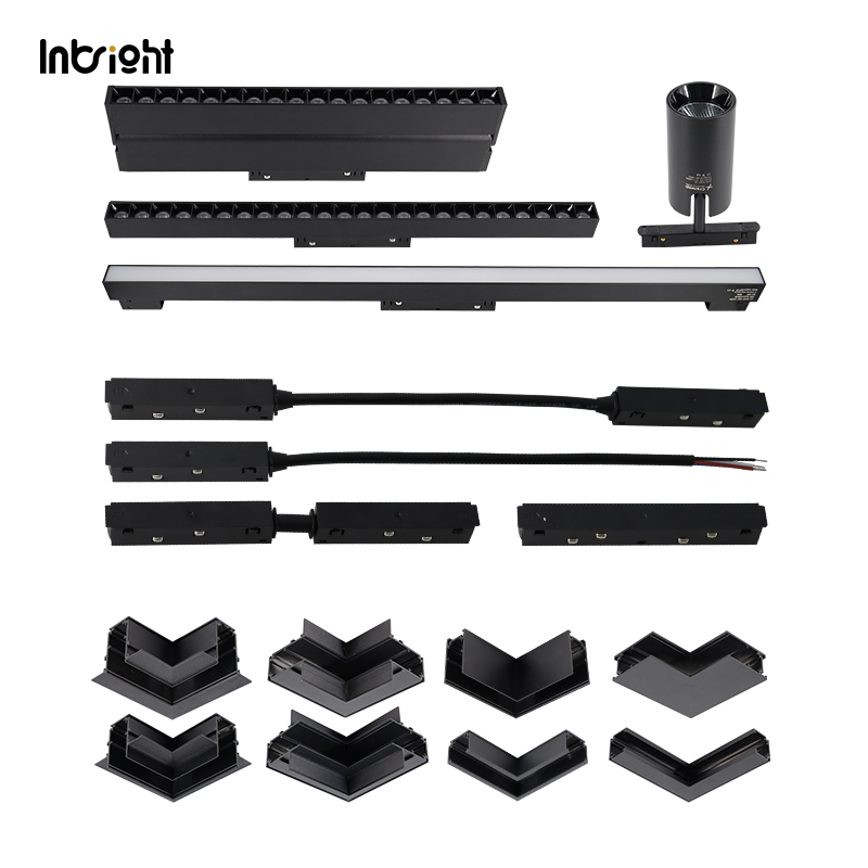 48v Magnetic Track Light 360&deg; Rotatable Commercial Led Track Light 12W 18W Ceiling Led Track Louver Light