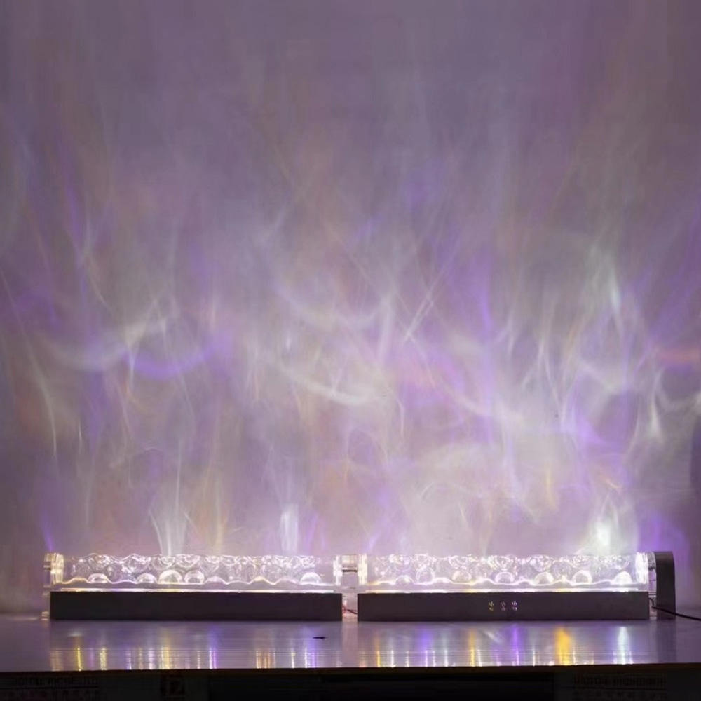 DMX RGBW 3D Wall Washer Light Water Ripple Flame Projection Lamp for Landscape Building Facade Commercial Decor Lighting