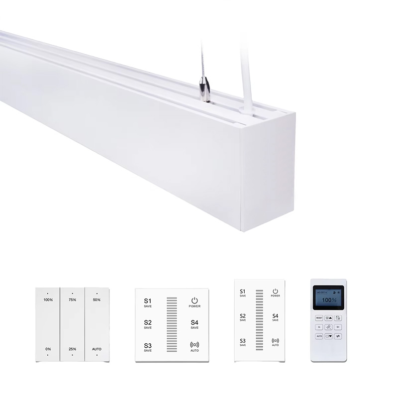 Dimmable Linear LED Hanging Line Lamp IP44 Rated 30W/40W/70W Aluminum Construction White/Black 5-Year Warranty Supermarket