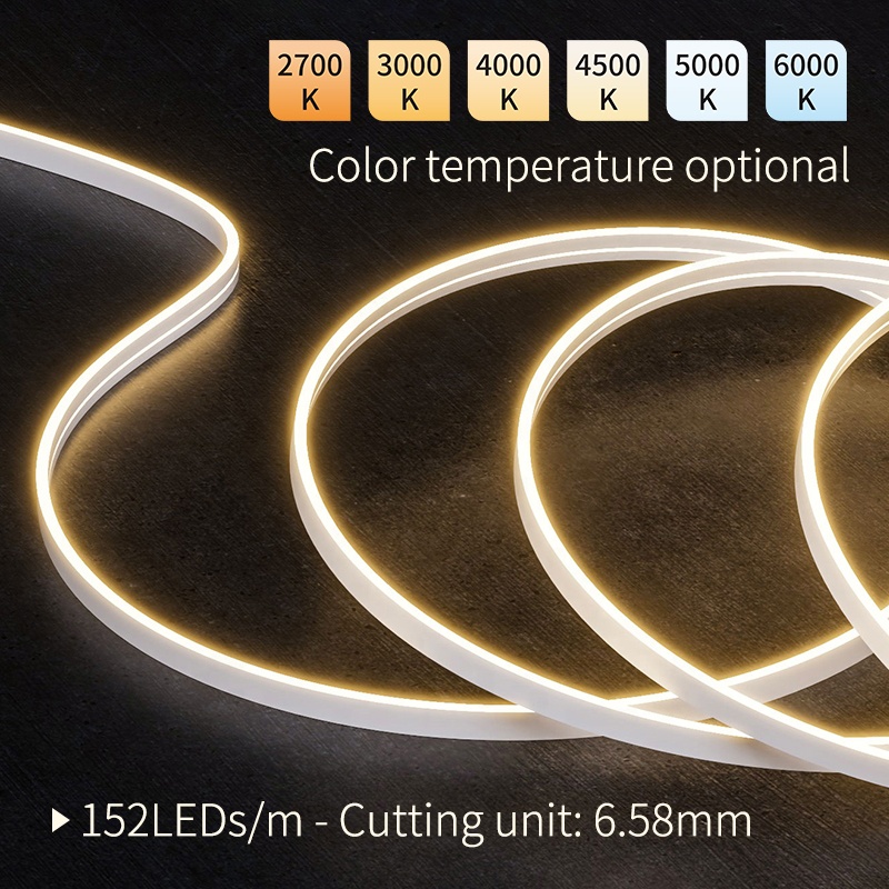 Super Thin Linear Light 24V Arbitrary Cutting Led Neon Strip Flexible Cabinet Light Recessed Furniture Light Led Strip
