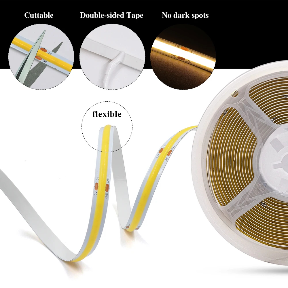 Flexible Cob Led Strip Light High Density