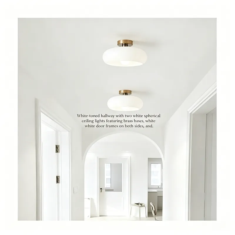 MID-Century Modern Bauhaus Adjustable Opaline Milk Orange Glass Ball Pendant Light for Nordic Home Decor Room Tour D8099