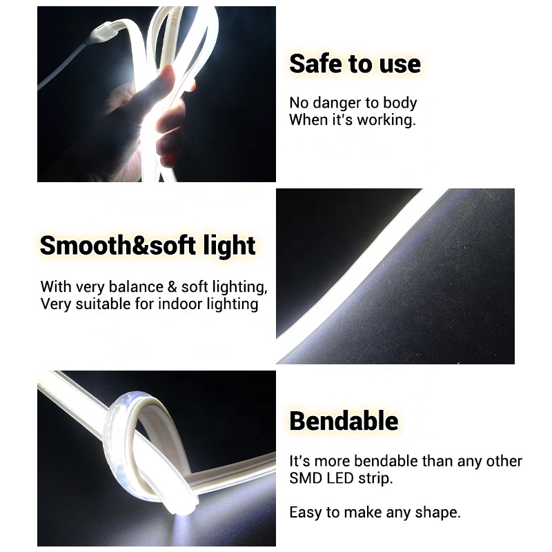 High Quality Customization COB LED Strip Light IP65 Waterproof Ultra Brightness 8W/M 50000 Hours Lifespan Flexible Outdoor