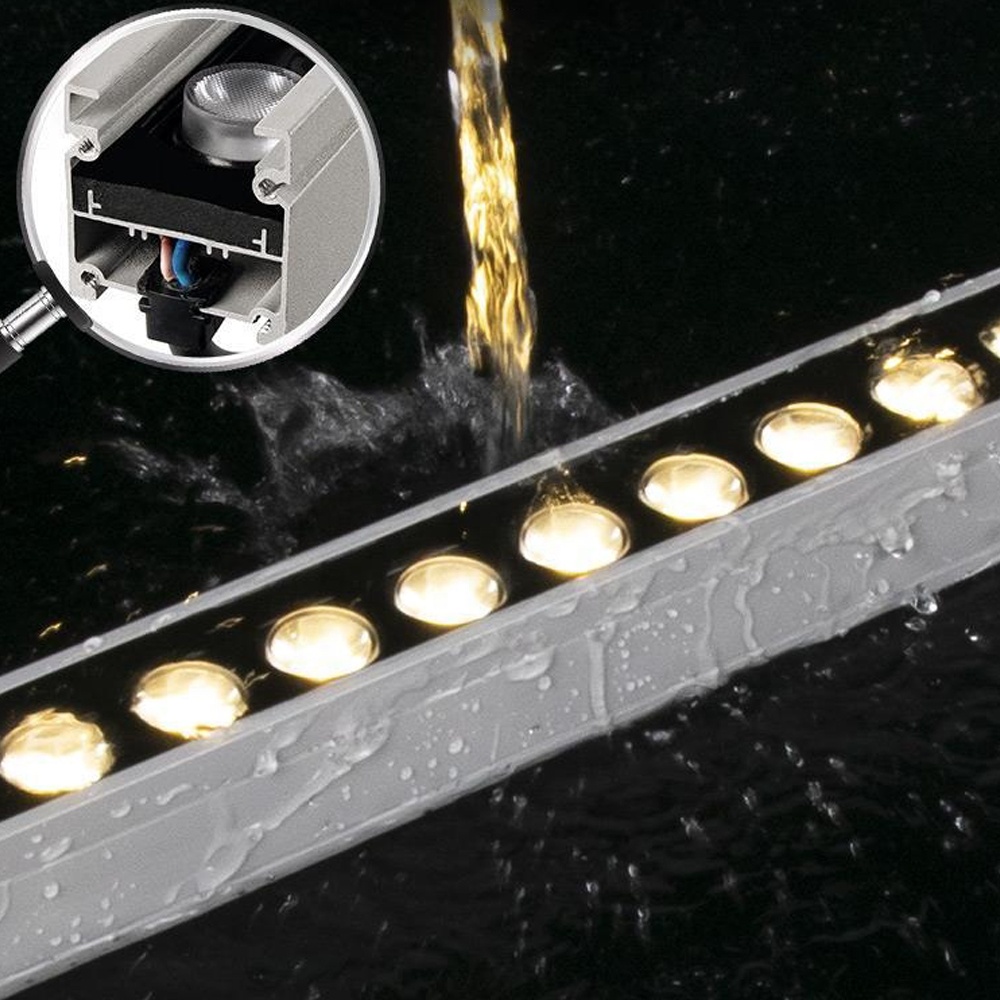 36W IP65 RGB Linear Wall Washer DMX512 Waterproof LED for Architectural Facade Landscape Lighting