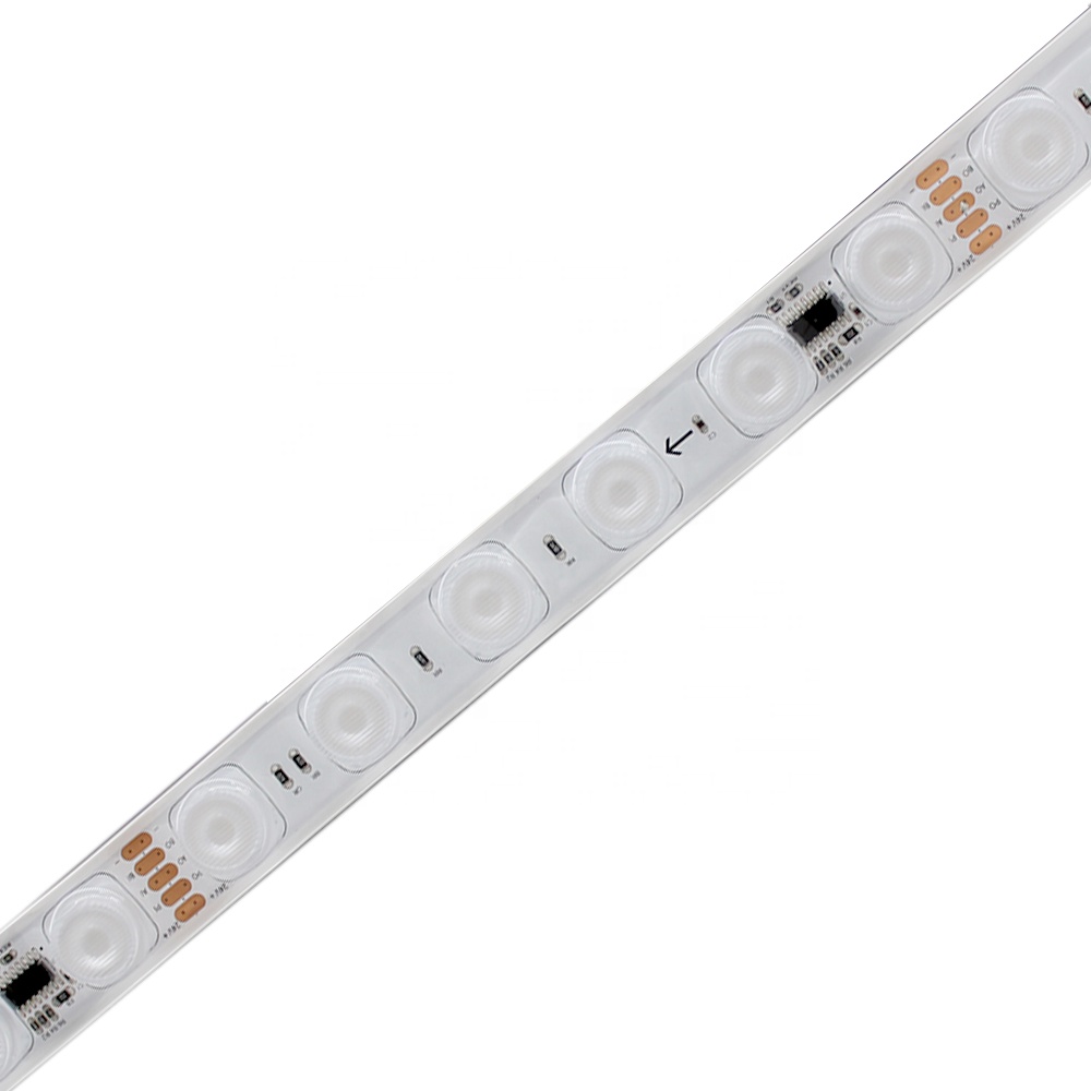 New Arrival Digital LED Flexible Wall Washer DC24V SMD5050 RGB DMX Addressable 36LEDs/m IP67 Lens Series Smart Strip Light
