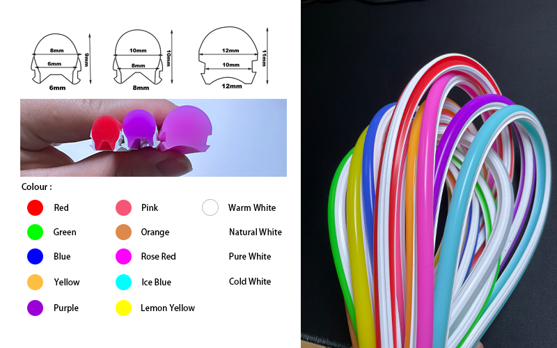 Adv 6mm 8mm 12mm Led Silicone Tube Neon 2nd Generate Flex Luces DC5V Zigzag s Strip Led Neon Neon Flex Led 12v for Sign Maker