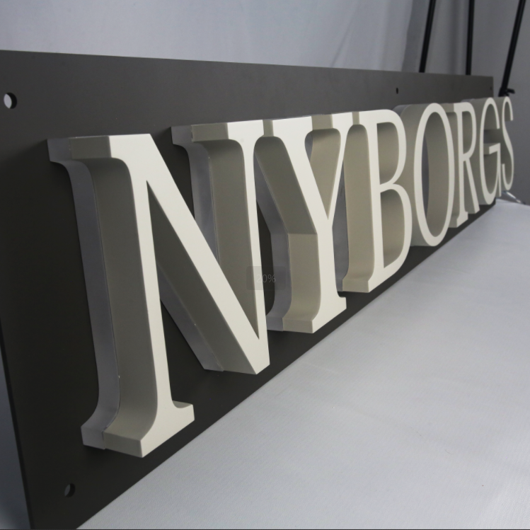 Best Selling Customizable Transparent 3D LED Sign Board Indoor And Outdoor Backlit Letters For Advertising In Home Companies