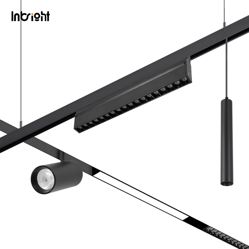 LED Magnetic Track Adjustable Louver Light 12W CCT Dimmable Led Smart Track Light 48v Track Light