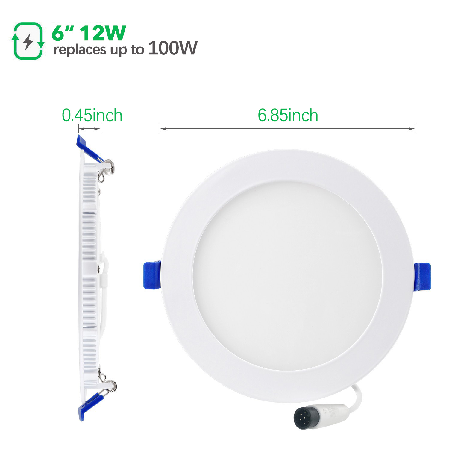 Tuya Smart APP Alexa Google Voice Control Smart Downlight RGBW Color Dimmable LED Panel Light Recessed