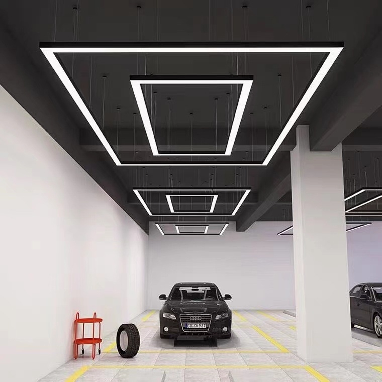 Tw5075 Bespoken Shape Size Minimalist Office Studio Illumination Sleek Rectangular LED Pendant Light