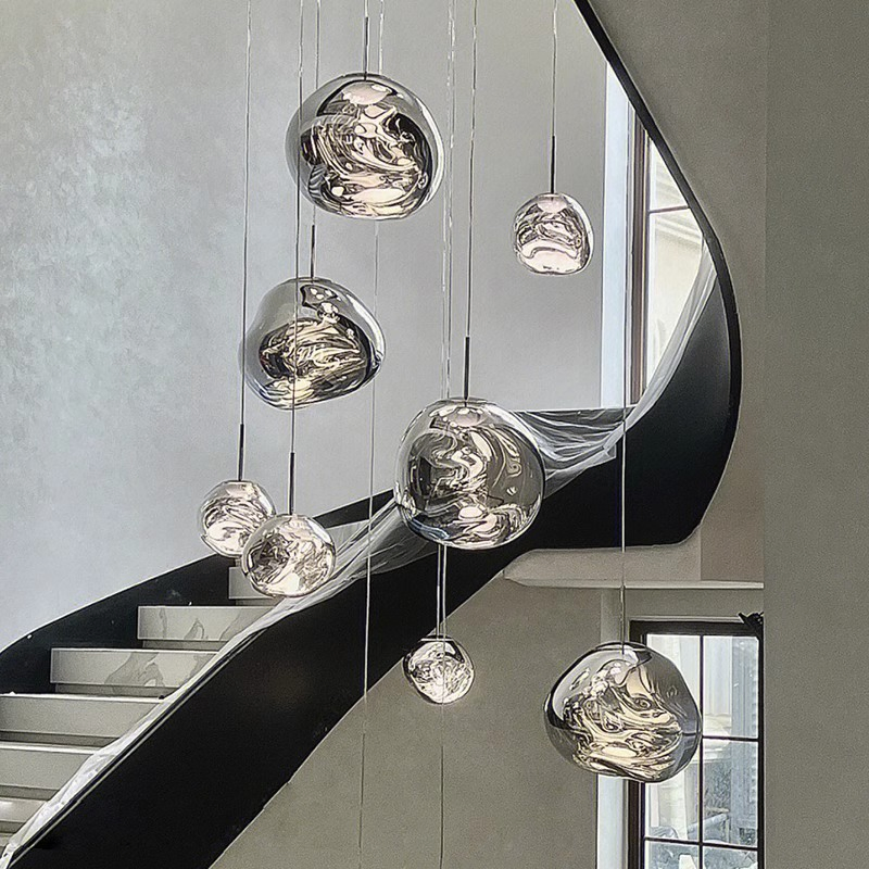 Acrylic Blue Lava Pendant Light Art Decor Nordic Modern Creative Golden Hanging Pink Glitter Lava Pendant Lamp (ZY-RD8029)