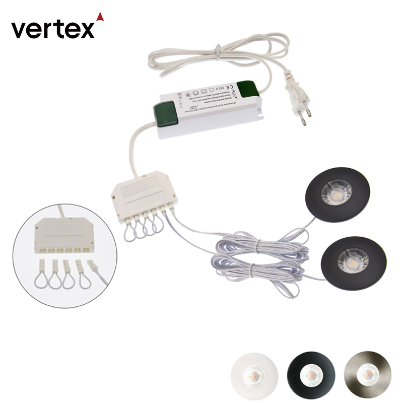 Kitchen Wardrobe Puck Night Light Recessed and Surface Mounted Led Closet Cabinet Lights White Black Silver Under Cabinet Lights
