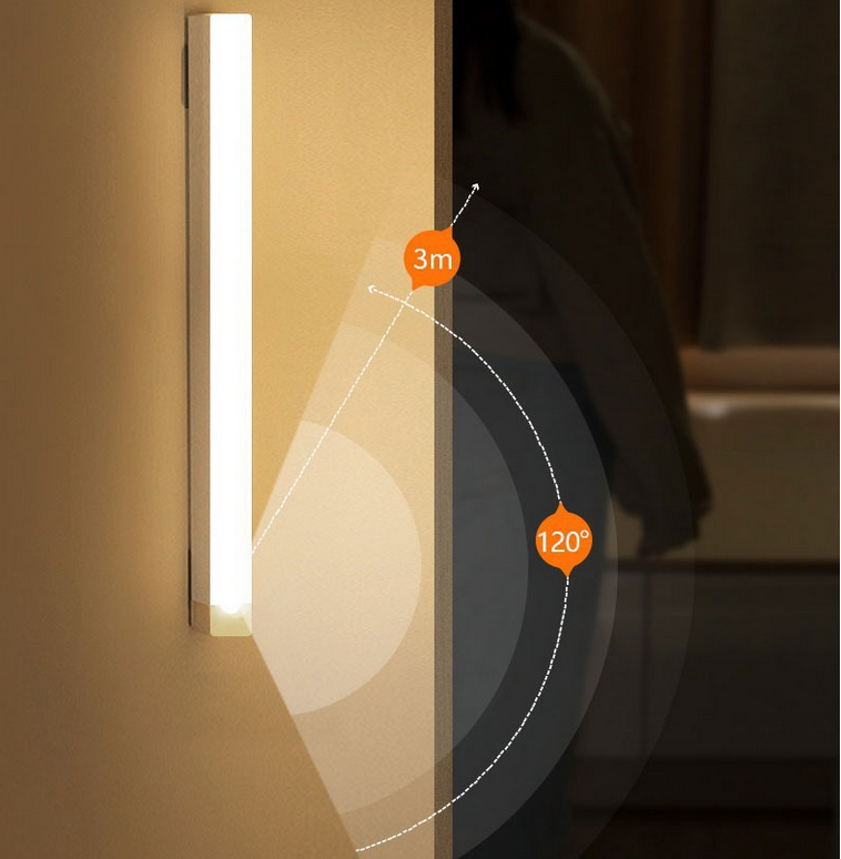 USB Rechargeable LED Sensor Light New Wireless Motion Sensor Closet Lamp with Magnetic Cabinet for Cabinet &amp; Closet Use