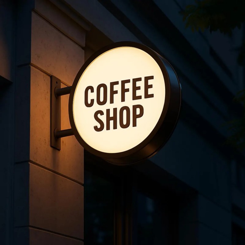 Outdoor Led Light Box Sign Indoor Wall 3d Round Acrylic Letter Sign Led Advertising Light Box